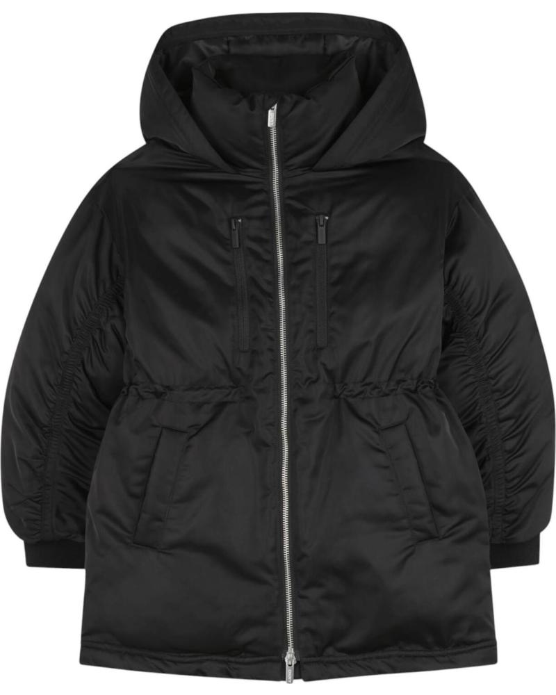 ABRIGO DKNY ACOLCHADO NEGRO CON CAPUCHA NAN