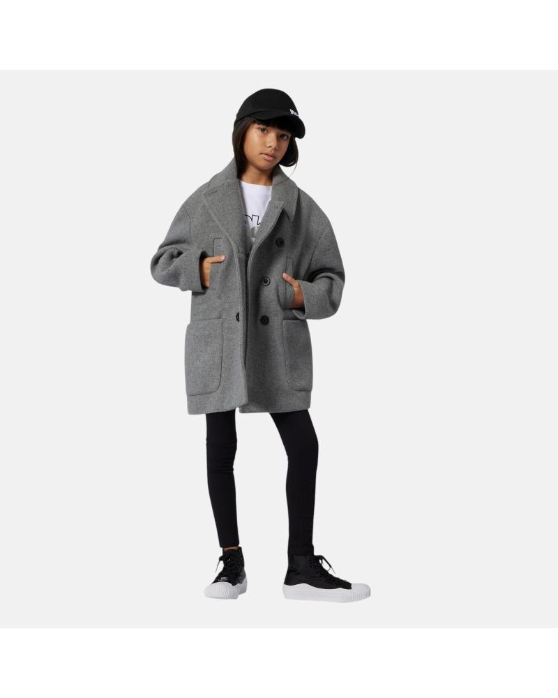 DKNY ABRIGO DE CUADROS GRIS NAN