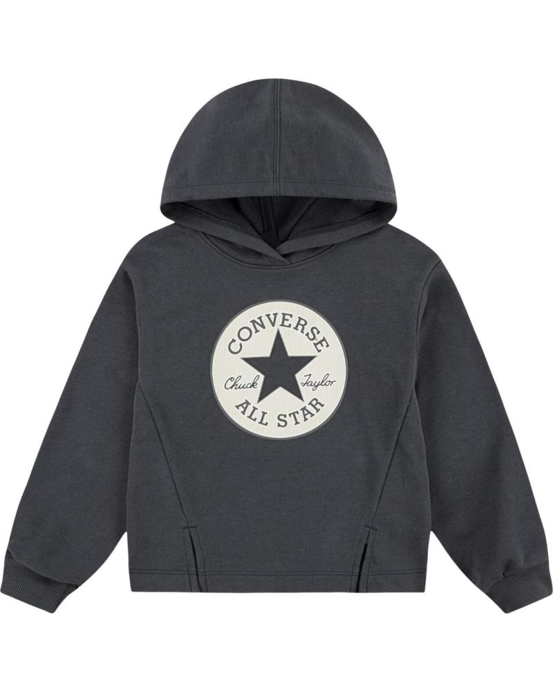 SUDADERA CON CAPUCHA CONVERSE ALL STAR GRIS OSCURO NAN