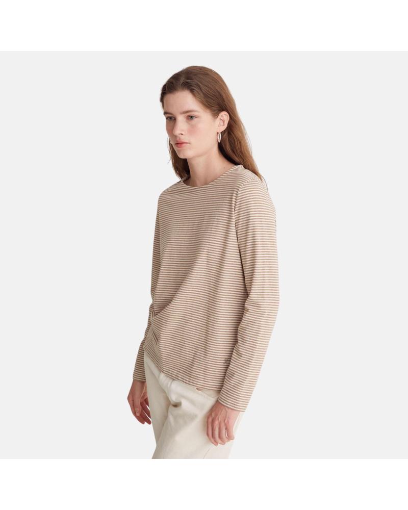 CAMISETA DE MANGA LARGA YERSE ESSENTIAL BEIGE NAN