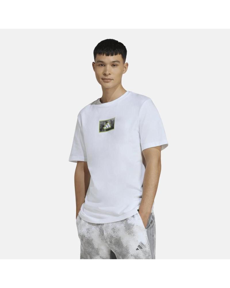 CAMISETA ADIDAS MANGA CORTA BLANCA CON ESTAMPADO FRONTAL NAN NAN