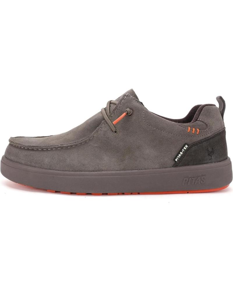 WALK IN PITAS ARAL - ZAPATO WALLABI DE SERRAJE HIDRÓFUGO TAUPE CON CORDÓN ELÁSTICO TAUPE