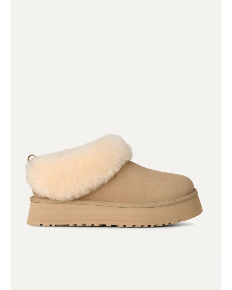 UGG TAZZELLE ZUECOS DE CUERO BEIGE BEIGE