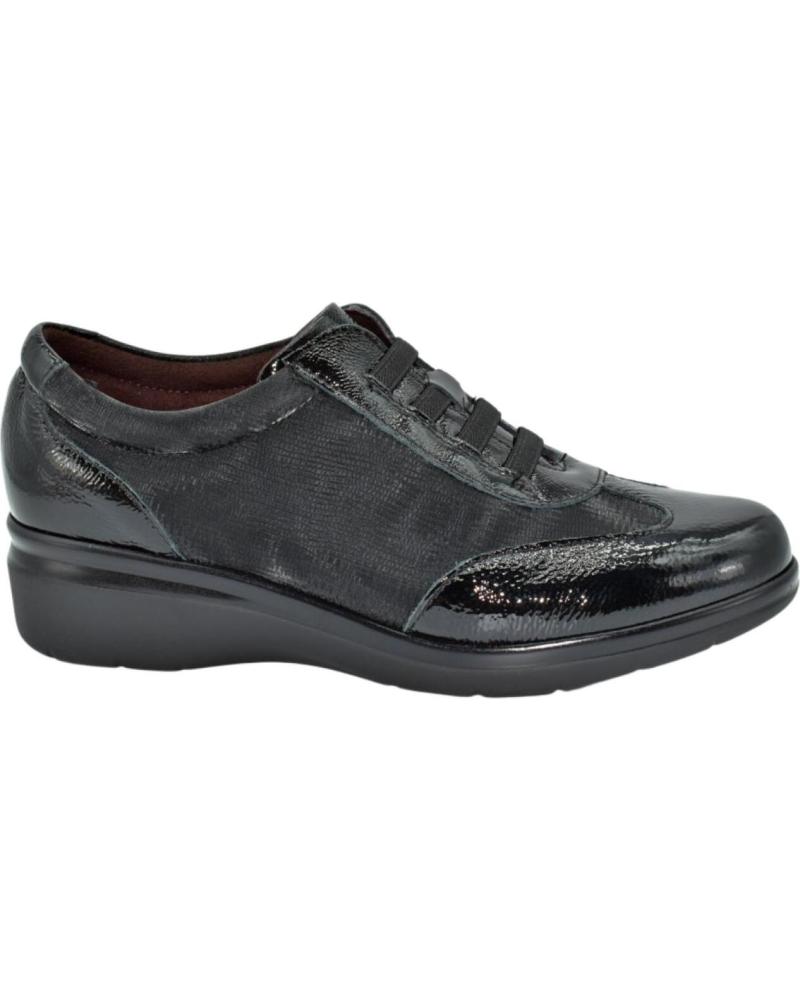 ZAPATILLAS CASUAL PITILLOS ELÁSTICAS NEGRAS MODELO DEPORTIVO NEGRO