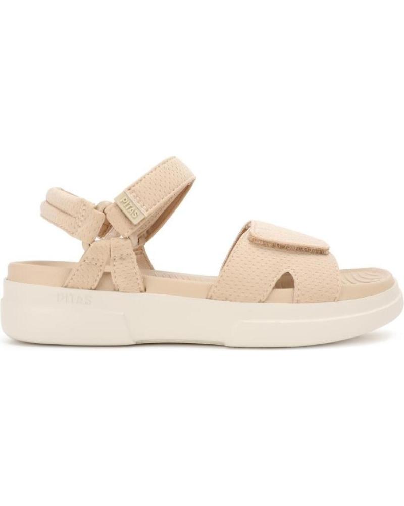WALK IN PITAS SANDALIAS MAPLE CON CIERRE AJUSTABLE BEIGE