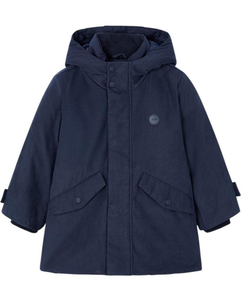 ABRIGO MAYORAL 4419 AZUL MARINO CON CAPUCHA DESMONTABLE AZUL