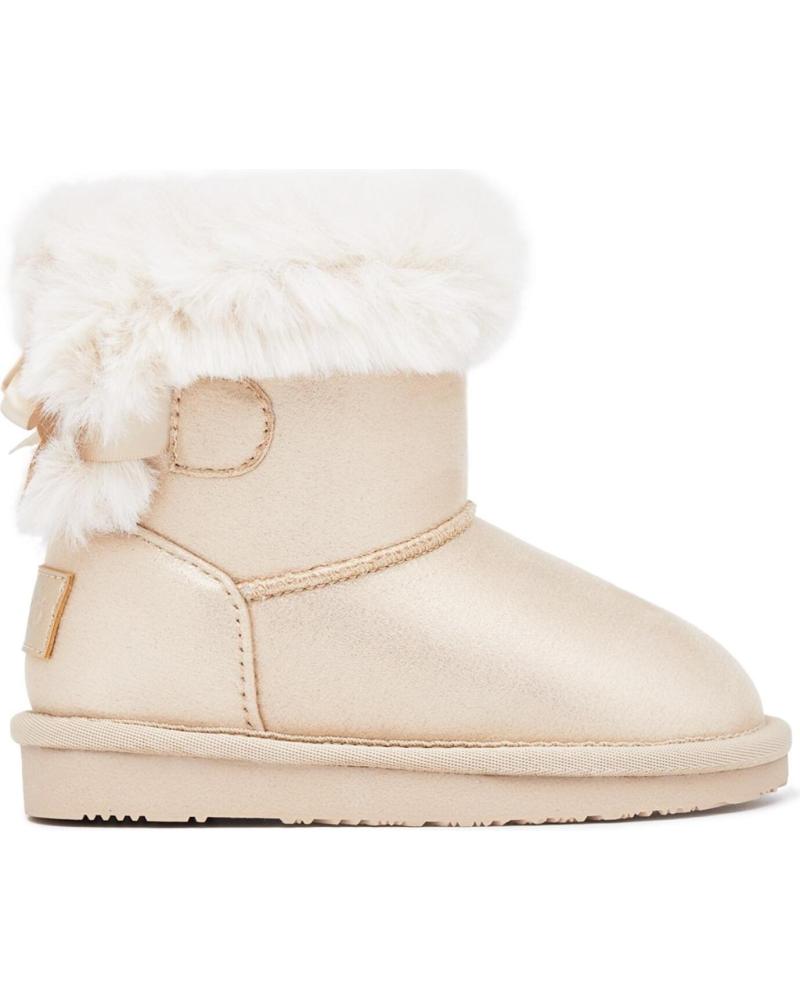 OSITO BOTAS 140123 CON CUELLO DE PELO DORADO-PLATINO ORO-PLATINO