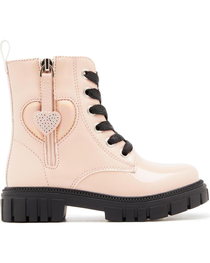 BOTAS MILITARES CONGUITOS 244008 ROSA CON CORAZONES FUCSIA FUXIA