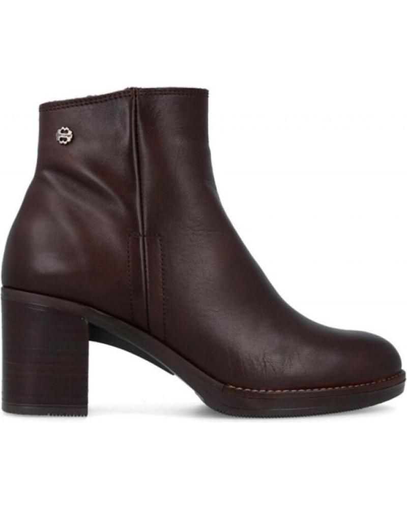 BOTINES DE TACÓN PORRONET 4780 EN CUERO MOKA MARRóN