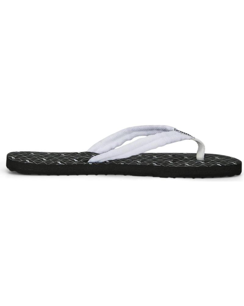 CHANCLAS PUMA EPIC FLIP V2 LOGO NEGRAS CON TIRA BLANCA NEGRO