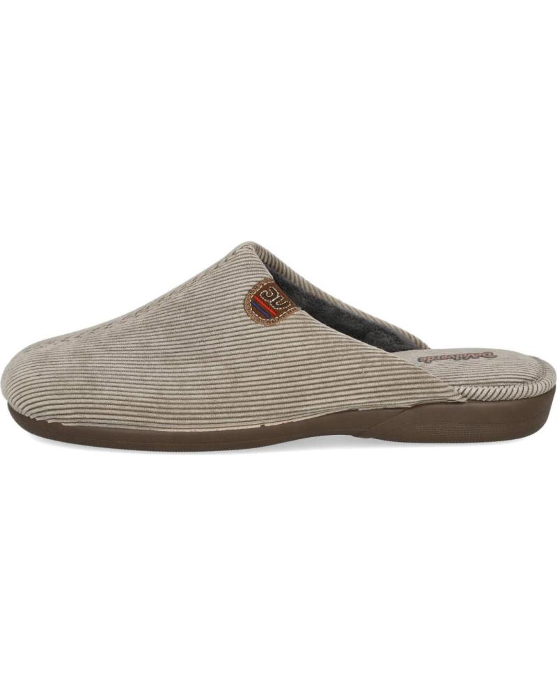 DEVALVERDE 3073 ZAPATILLAS DE CASA HOMBRE TIPO MULE COLOR TIERRA TIERRA