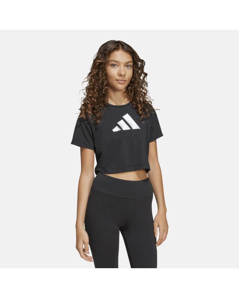 CAMISETA CORTA ADIDAS ESSENTIALS LOGO NEGRA NAN