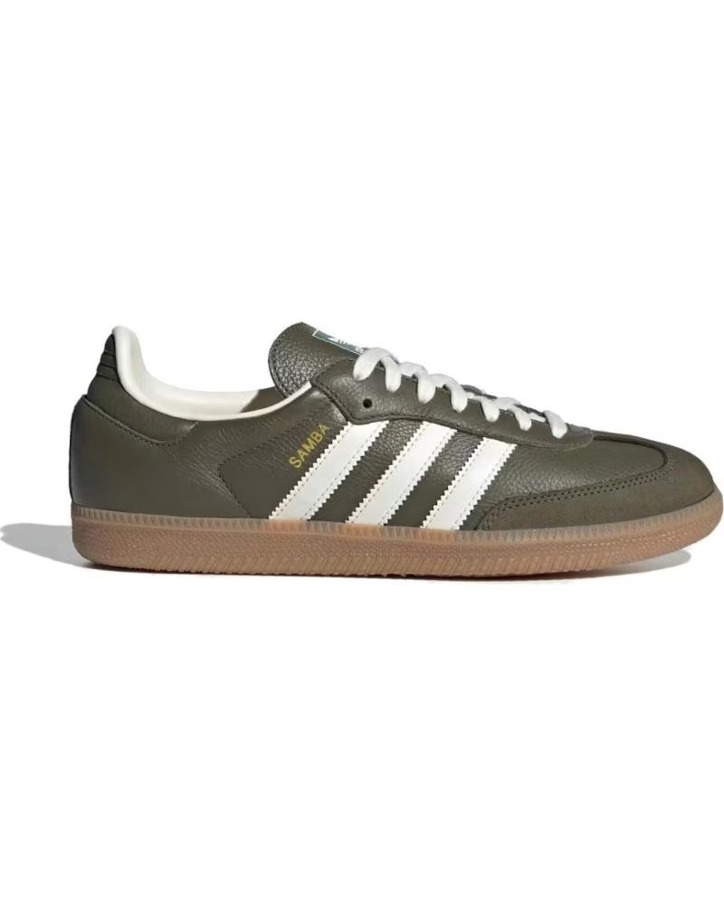 Adidas Samba Og JR0890 Medium Dark Khaki - Off White Gum Green