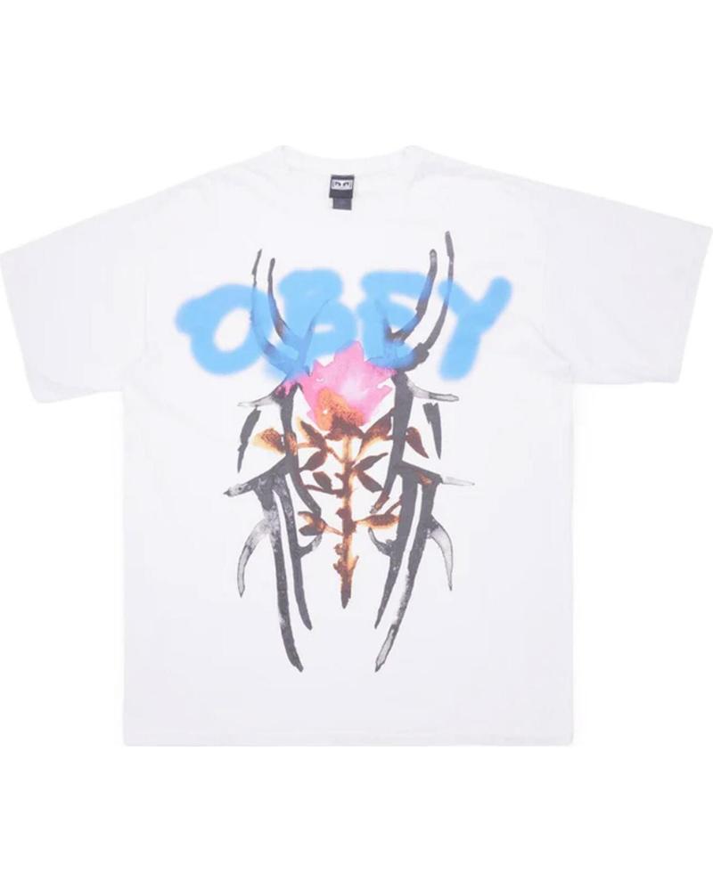OBEY CAMISETA ROSE TRIBAL WHITE NAN