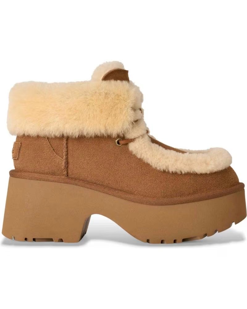 Ugg Botas Esmme Lace Up Plataforma Chestnut