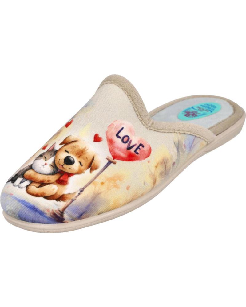 ZAPATILLAS DE CASA L&R SHOES NATALIA 5006 BEIGE BEIGE