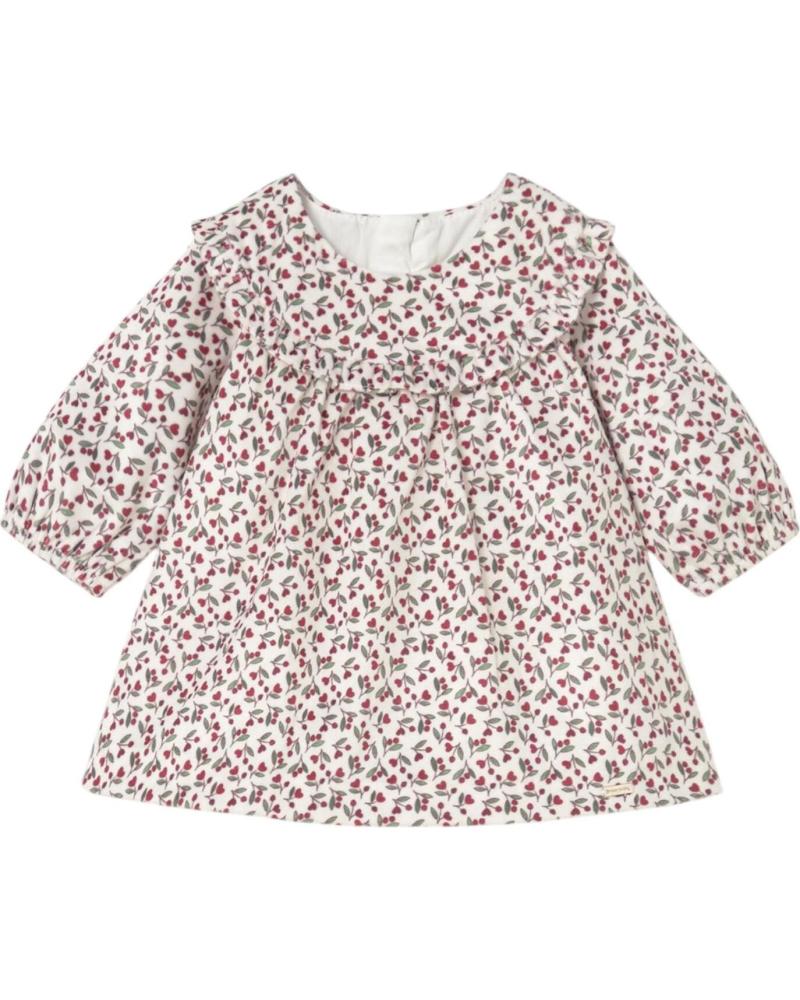 VESTIDO MAYORAL 2822 ROJO CON ESTAMPADO FLORAL Y VOLANTES ROJO