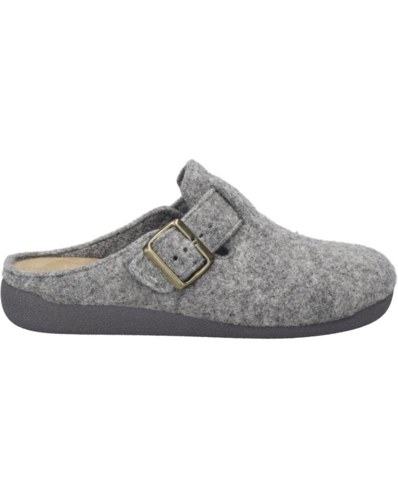 ZAPATILLAS DE CASA TIPO ZUECO CARA-01 DE LANA GRIS JOSEP SEIBEL GRIS