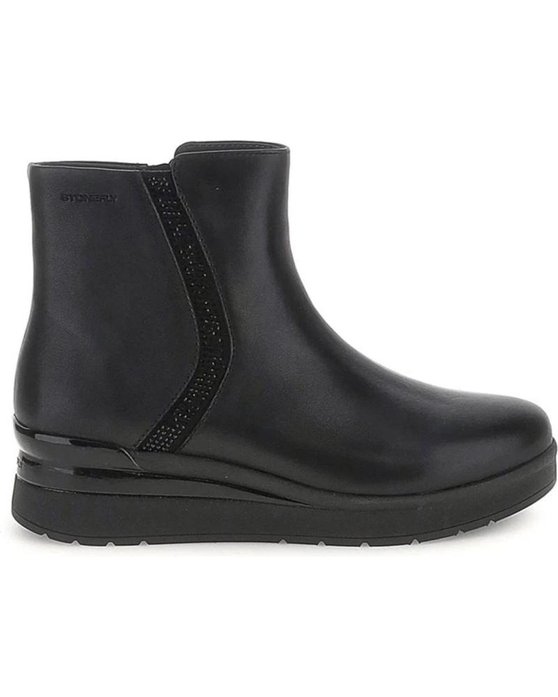 BOTÍN STONEFLY CREAM PIEL NEGRO CREMALLERA REF. 222968 NEGRO