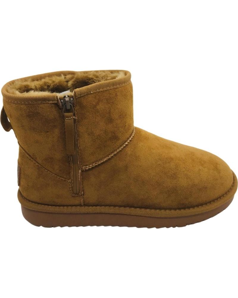 BOTINES PLANOS XTI 144443 CAMEL CON INTERIOR DE PELO CAMEL
