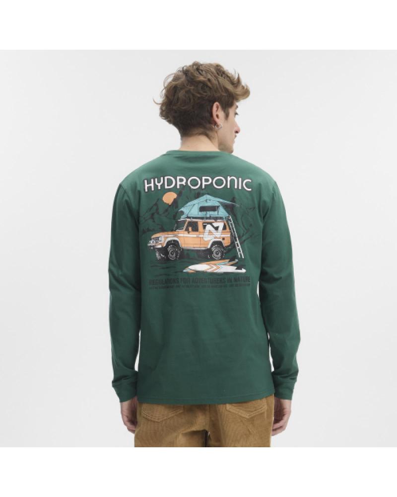HYDROPONIC CAMISETA MANGA LARGA CAMPING LS 01 - VERDE OSCURO 01-DARK GREEN