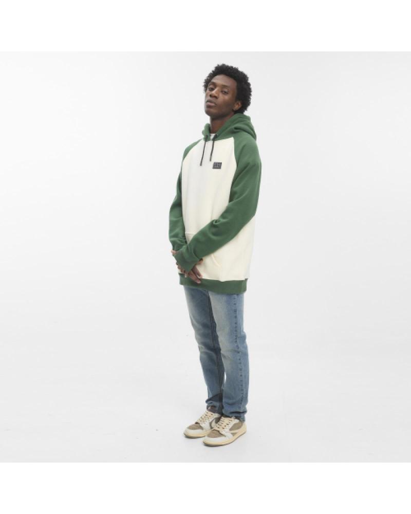 HYDROPONIC SUDADERA CON CAPUCHA LB MURPHY HD - OFF WHITE/DARK GREEN 04-DARK GREEN