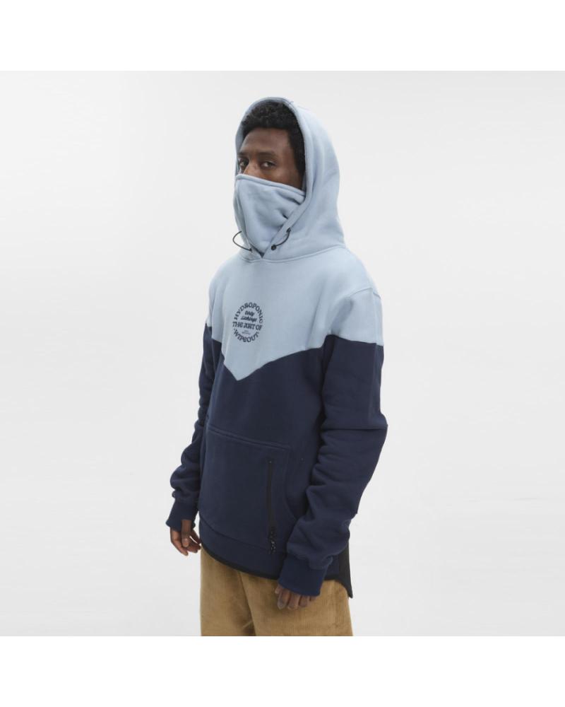 SUDADERA CON CAPUCHA HYDROPONIC DH WIPEOUT AZUL MARINO Y NIEBLA 02-FOG