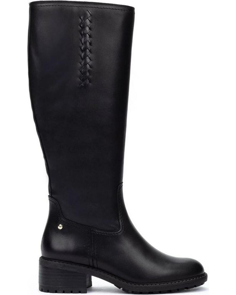 PIKOLINOS BOTAS ALTAS DE PIEL MEDINA W0D-9761 NEGRAS BLACK