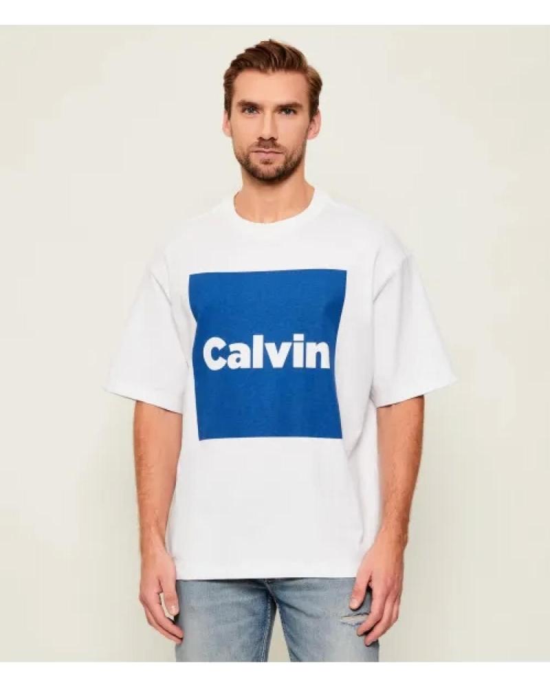 CALVIN KLEIN CAMISETA LOGO CUADRADO LV04RD813G BLANCA BLANCO