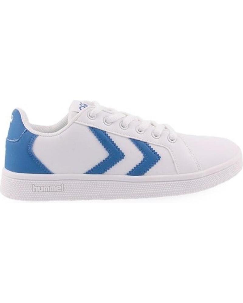 HUMMEL ZAPATILLAS DERBY COURT JR BLANCO CON AZUL WHITE-TRUE