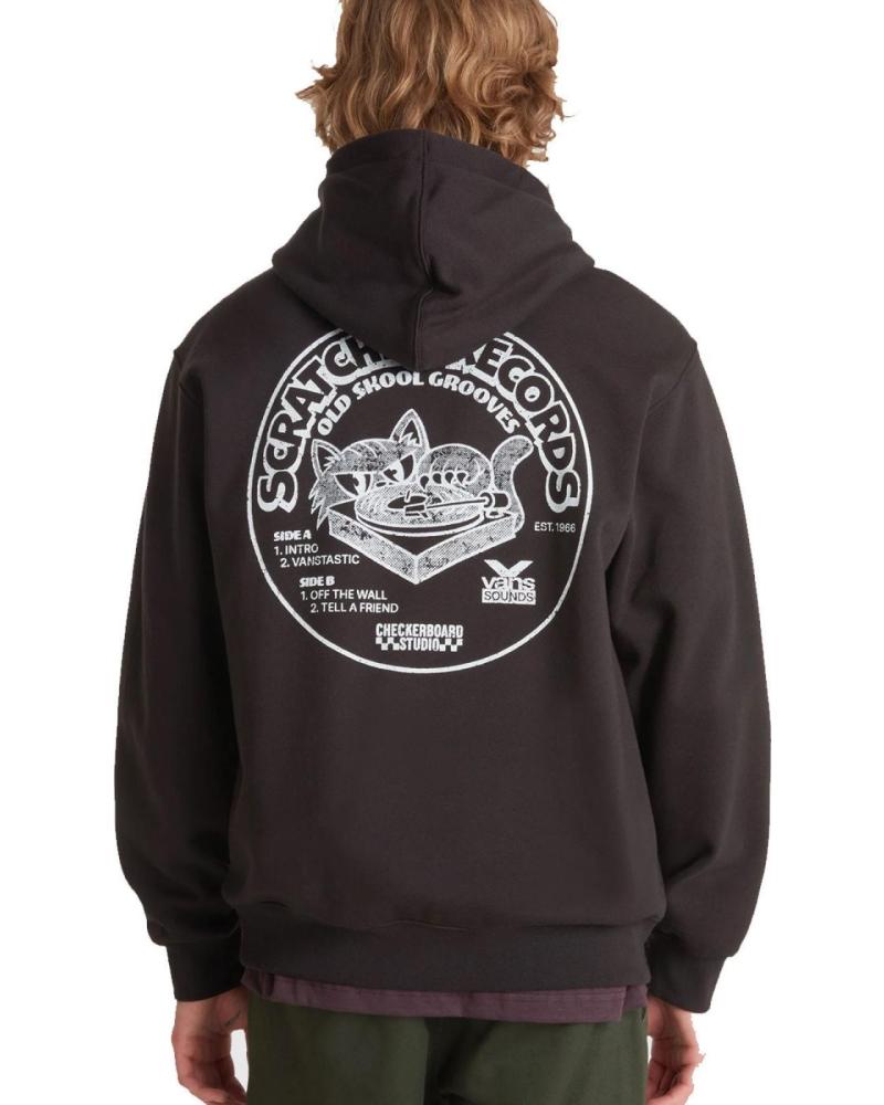 SUDADERA CON CAPUCHA VANS SCRATCHED RECORDS PULLOVER NEGRA NAN