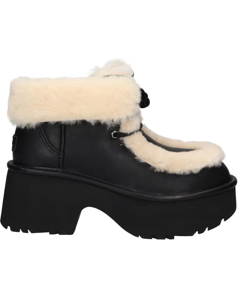 Ugg 1176110 W New Heights Lace Up Lthr Black Black