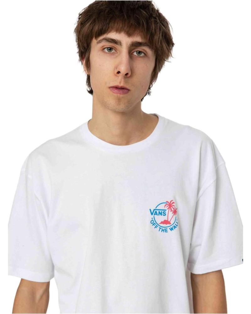 CAMISETA VANS OFF THE WALL BLANCA CON ESTAMPADO DE PALMERAS BLANCO