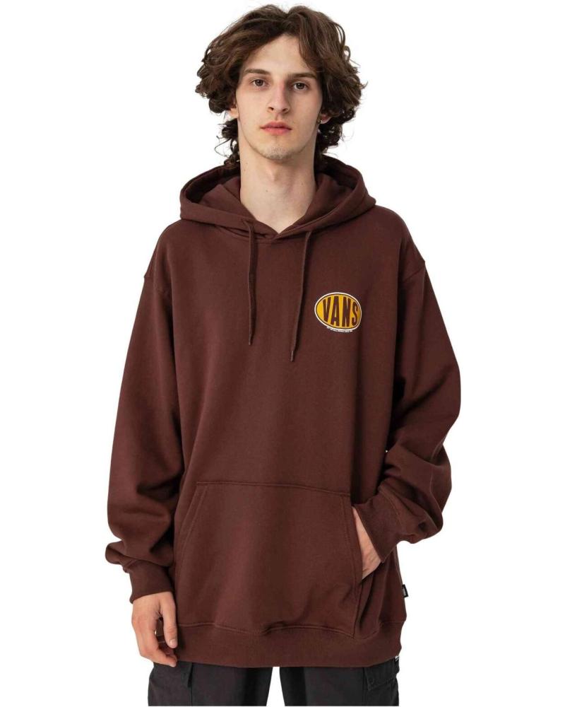 SUDADERA CON CAPUCHA VANS OFF THE WALL MARRÓN CON LOGO OVALADO MARRóN
