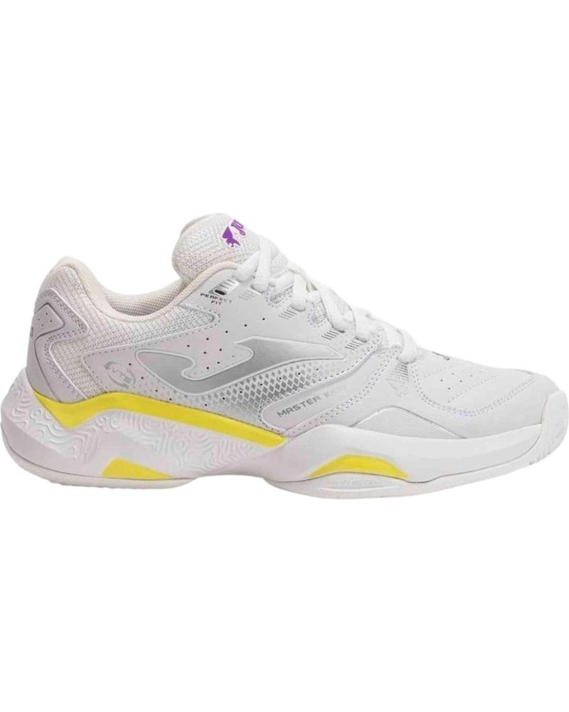 JOMA ZAPATILLAS CASUAL BLANCAS CON DETALLES LILA Y AMARILLO PASTEL VERDE