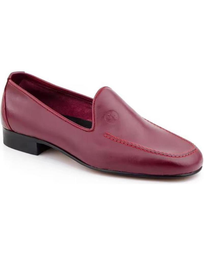 NIKKOE MOCASINES DE PIEL ROJOS ROJO