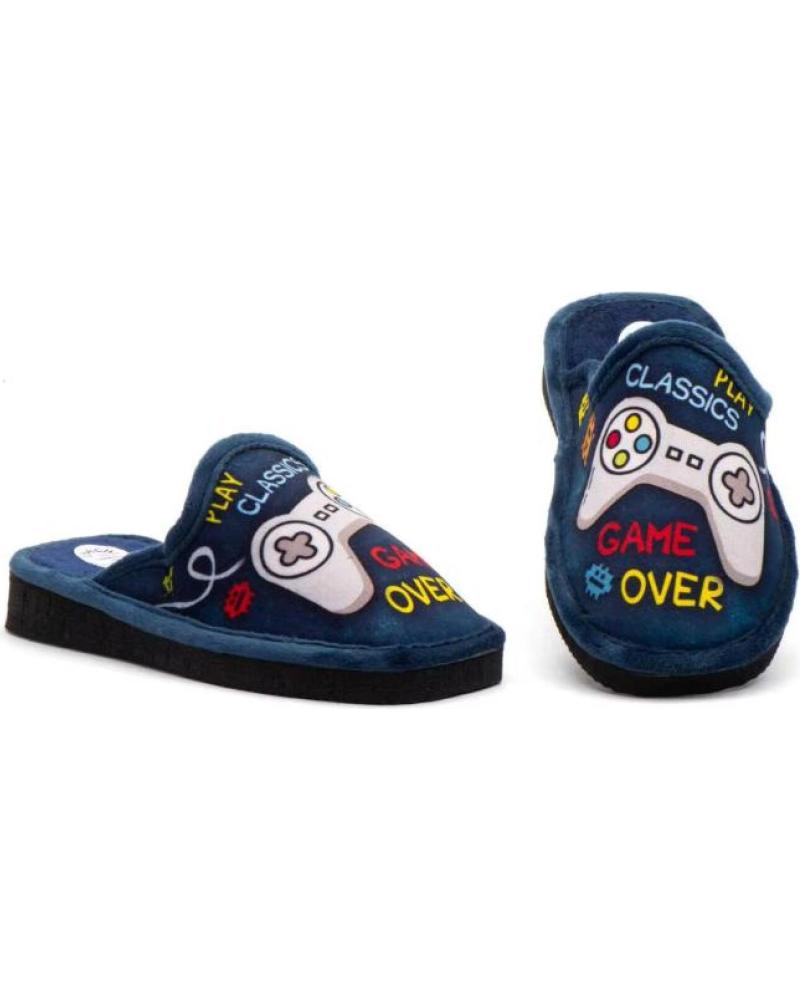 ZAPATILLAS DE CASA JAM CERRADAS DISEÑO VIDEOJUEGO AZUL AZUL