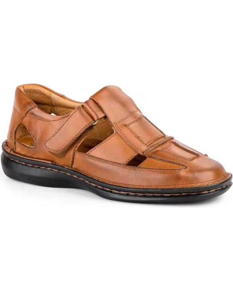 CACTUS SANDALIA DE PIEL MODELO 401 MARRÓN CON CIERRE DE VELCRO MARRóN