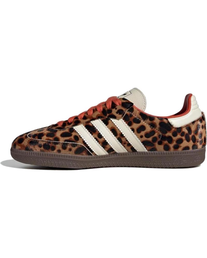 ZAPATILLAS ADIDAS SAMBA OG JI2734 ANIMAL PRINT LEOPARDO CON DETALLES CREMA Y ROJOS BROWN