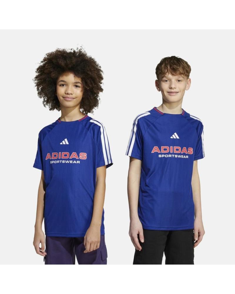 CAMISETA DE MANGA CORTA ADIDAS 3 RAYAS AZUL NAN