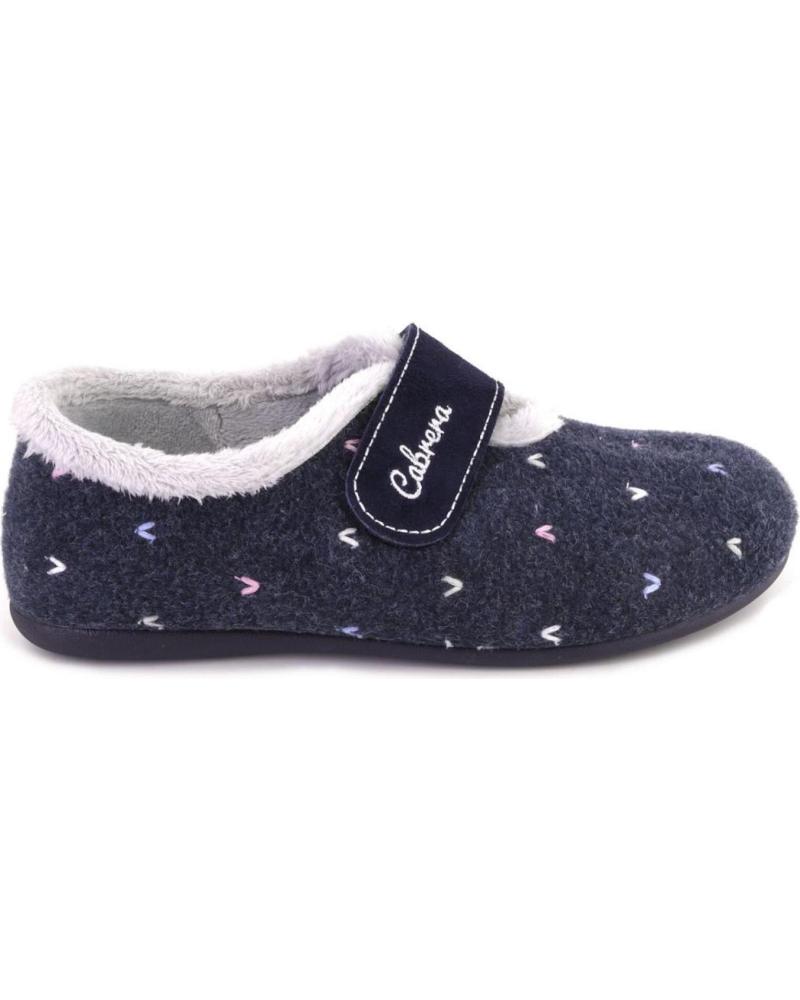 CABRERA 3202 ZAPATILLAS DE CASA AZUL MARINO CON CIERRE ADHERENTE AZUL MARINO