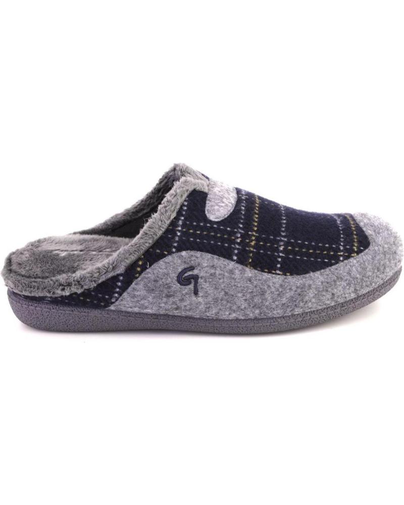 ZAPATILLAS DE CASA GARZON 11460 470 CUADROS AZUL MARINO AZUL MARINO