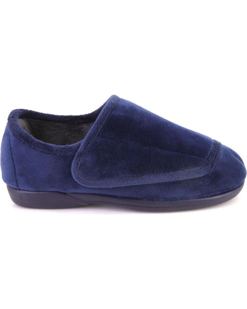 DEVALVERDE 3547 ZAPATILLAS DE INTERIOR AZUL MARINO CON CIERRE AJUSTABLE AZUL MARINO