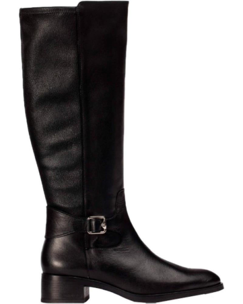 WONDERS BOTAS PLANAS MUJER 1802 NEGRO