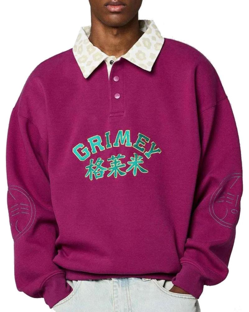 SUDADERA POLO GRIMEY ROYAL PAW PIQUE BURDEOS PARA HOMBRE NAN