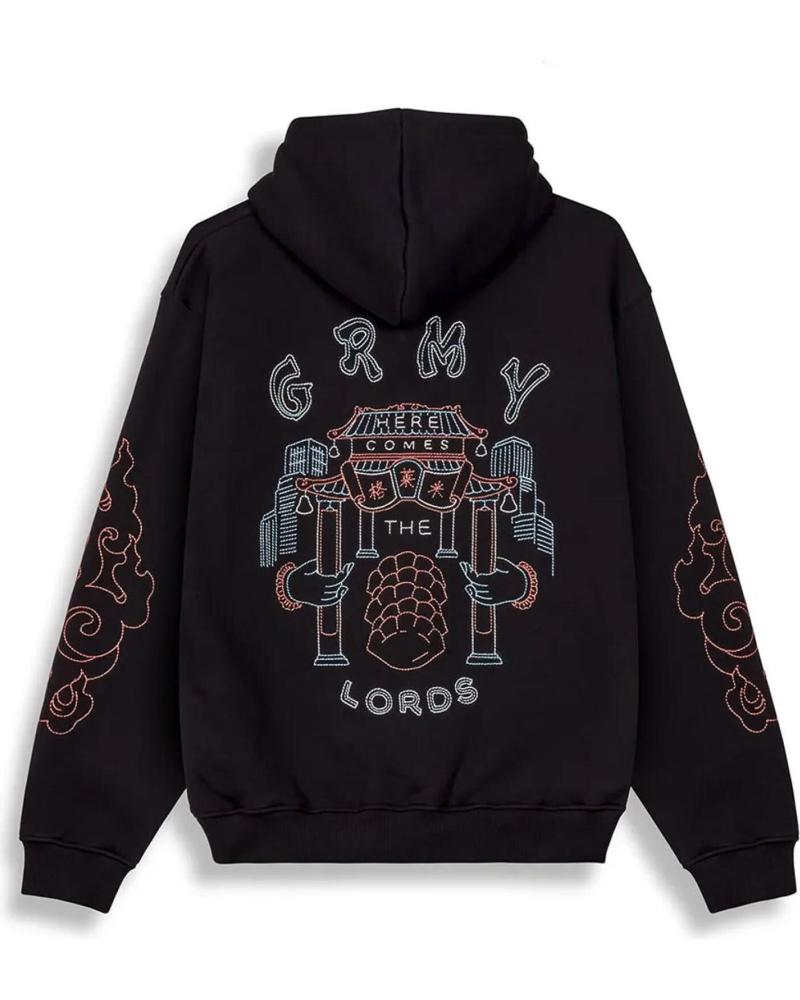 SUDADERA CON CAPUCHA GRIMEY SAMPANS REGULAR NEGRA CON ESTAMPADO GRÁFICO TRASERO NAN