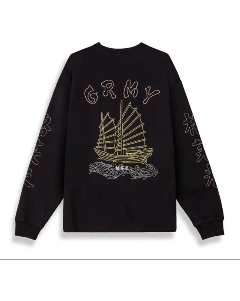 CAMISETA MANGA LARGA GRIMEY SAMPANS LONG SLEEVE TEE NEGRO HOMBRE NAN