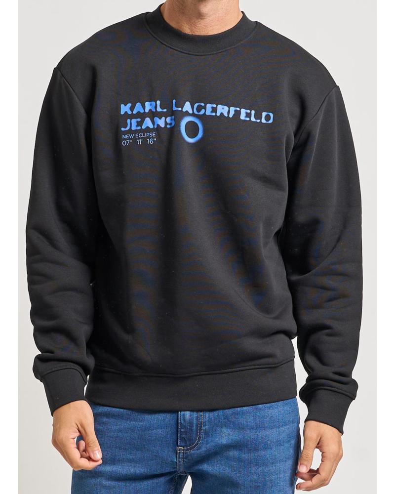 SUDADERA KARL LAGERFELD KLJ REG ECLIPSE LOGO NEGRA NEGRO