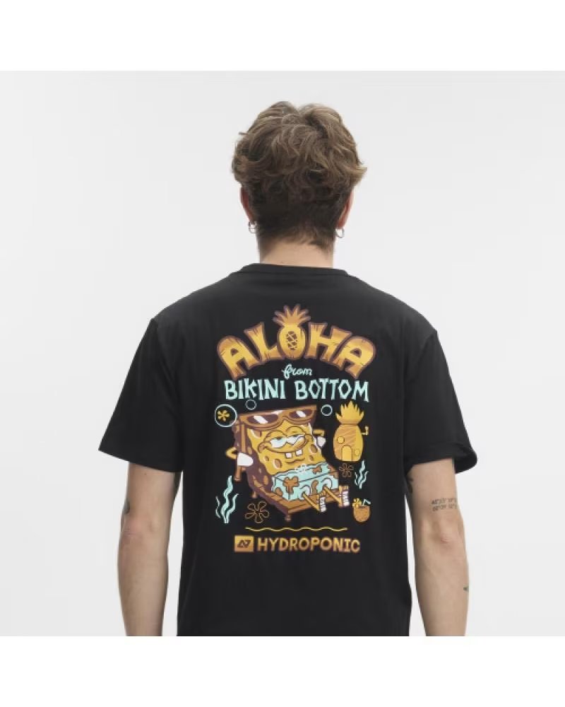 Camiseta Hydroponic Luau Bob Esponja Hombre 02-BLACK