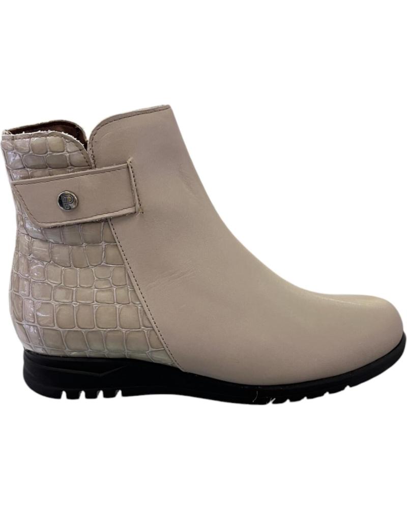 BOTINES PITILLOS 20004 DE PIEL COLOR PIEDRA PIEDRA